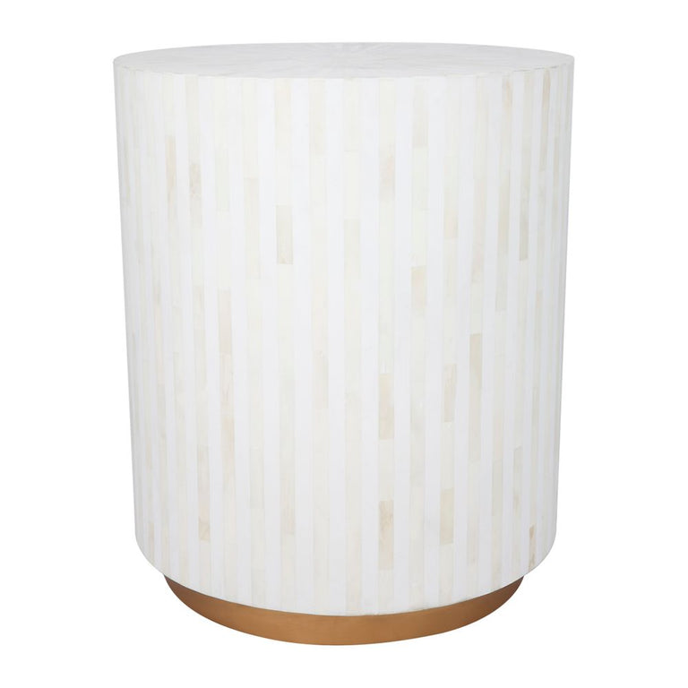 Makayla Bone Inaly Side Table Natural - 31647