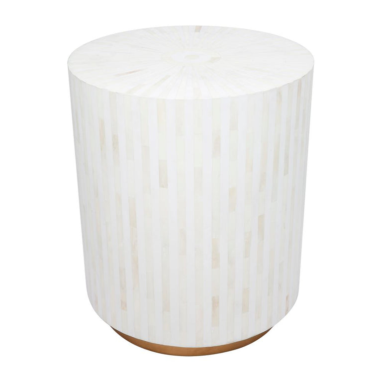 Makayla Bone Inaly Side Table Natural - 31647
