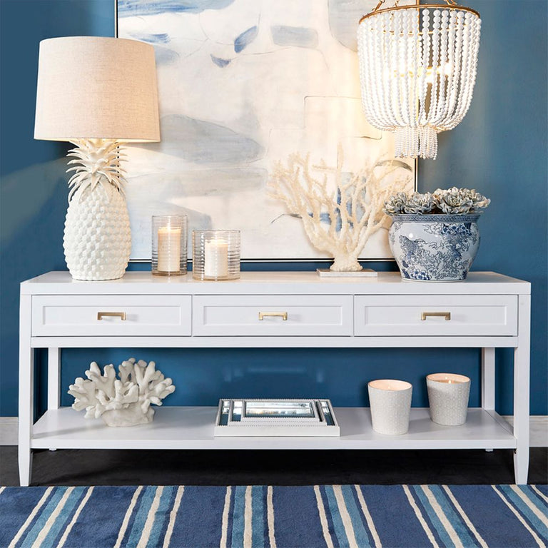 Soloman Console Table Large White - 32175