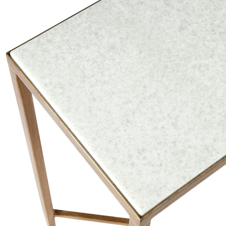 Chloe Stone Console Table Small Antique Gold - 32217
