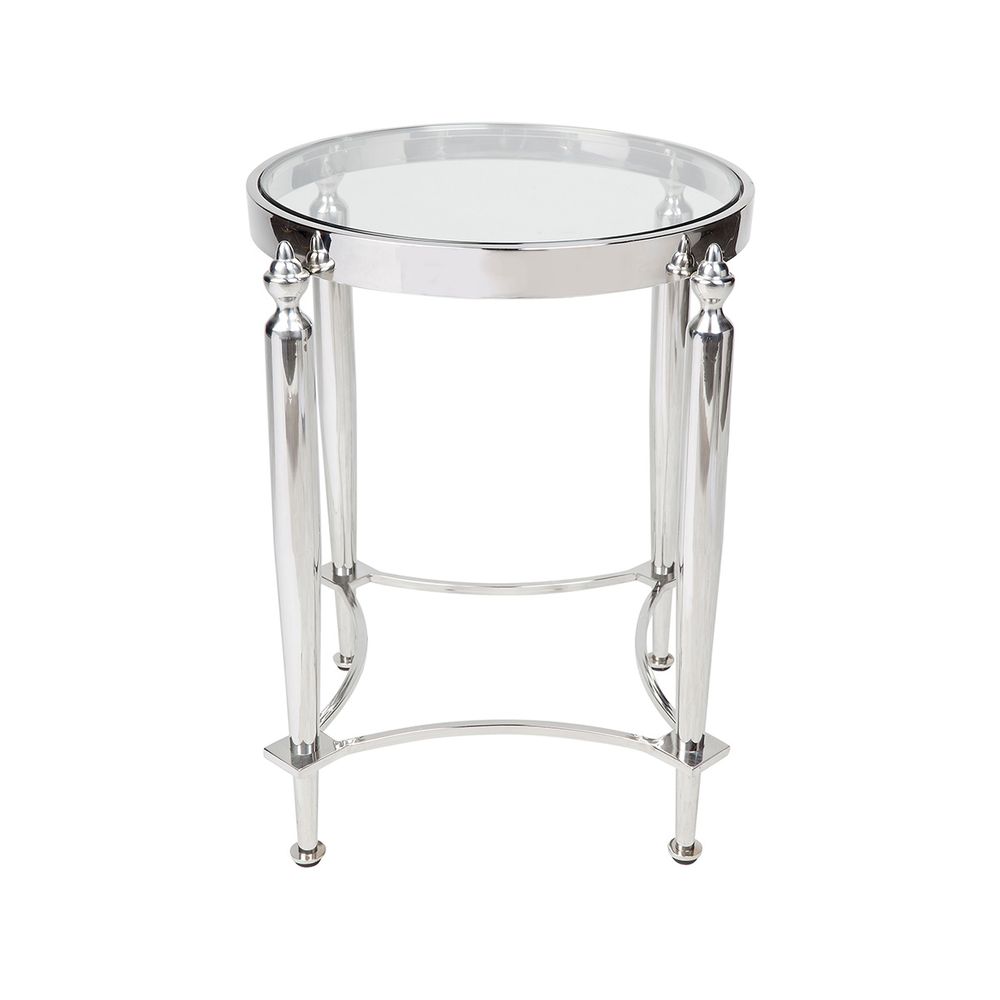 Jak Glass Side Table Nickel - 32251