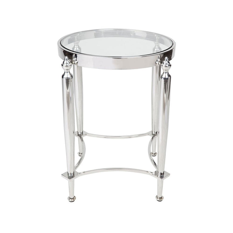 Jak Glass Side Table Nickel - 32251