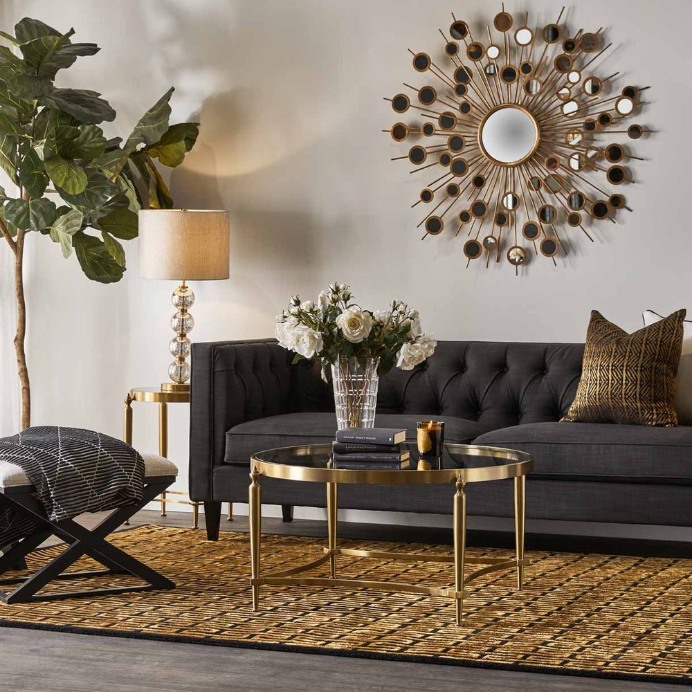 Jak Glass Coffee Table Gold - 32254