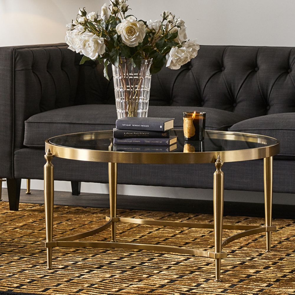 Jak Glass Coffee Table Gold - 32254