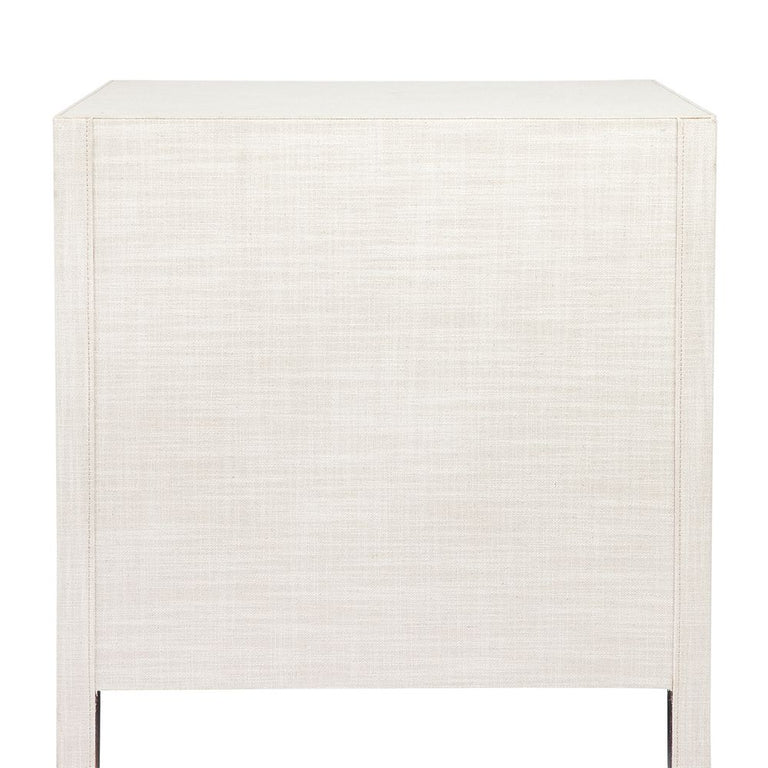 Astley Upholstered Bedside Table Natural - 32257