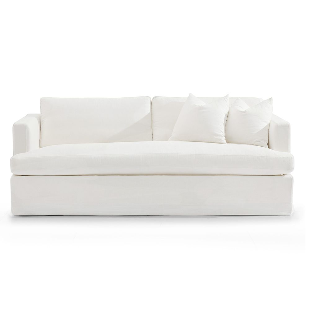 Birkshire 3 Seater Slip Cover Sofa White Linen - 32303