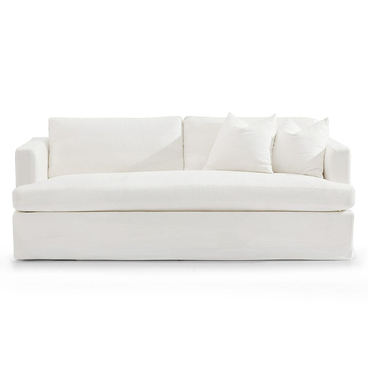 Birkshire 3 Seater Slip Cover Sofa White Linen - 32303