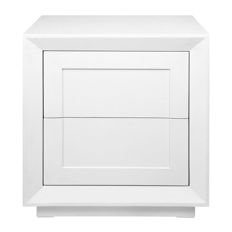 Balmain Oak Tall Bedside Table White - 32339
