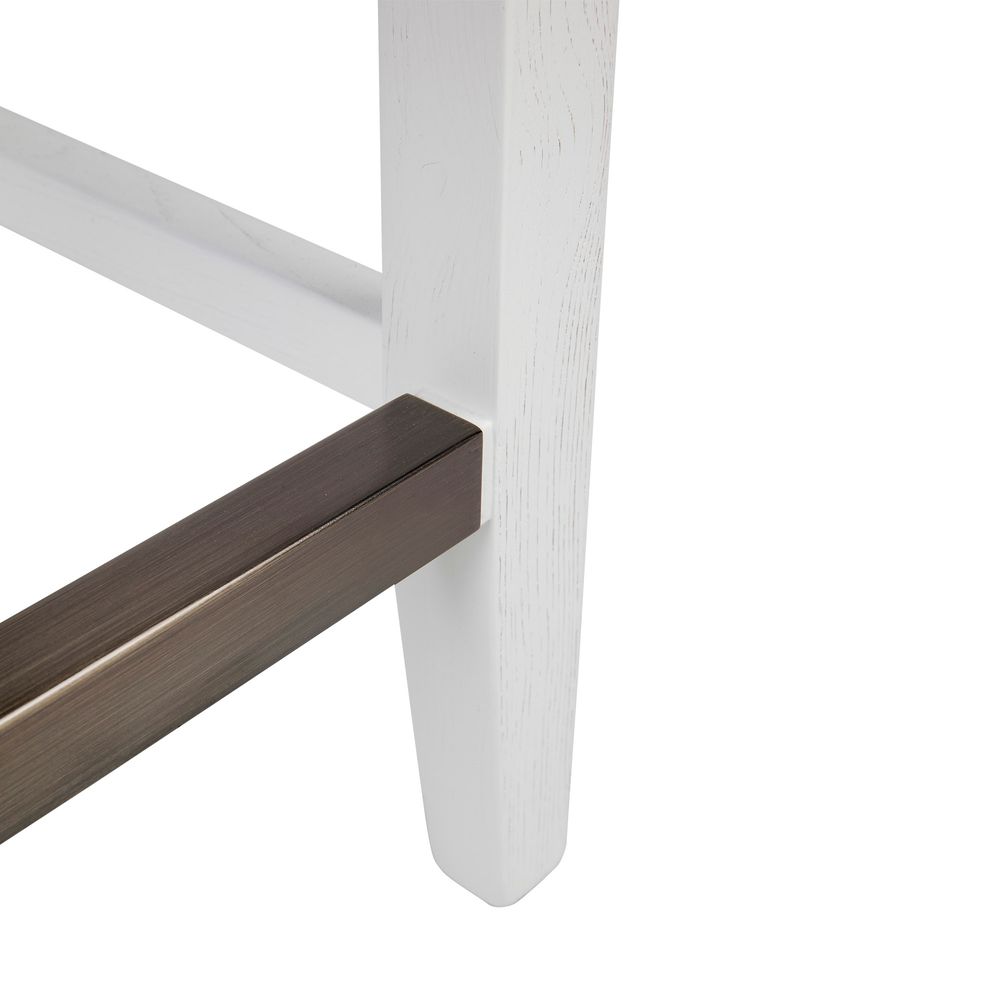 Canyon White Kitchen Stool Natural Linen - 32390