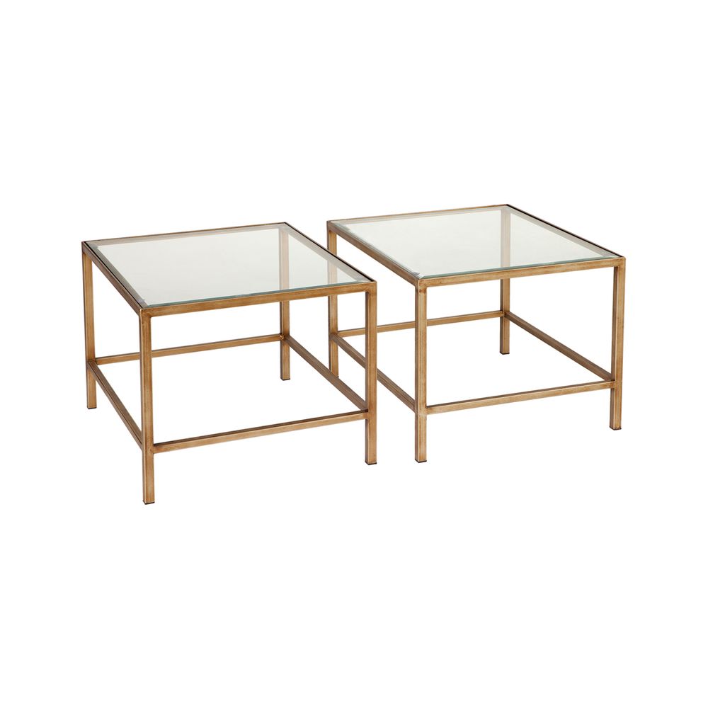 Cocktail Glass Nesting Coffee Tables Antique Gold - 32406