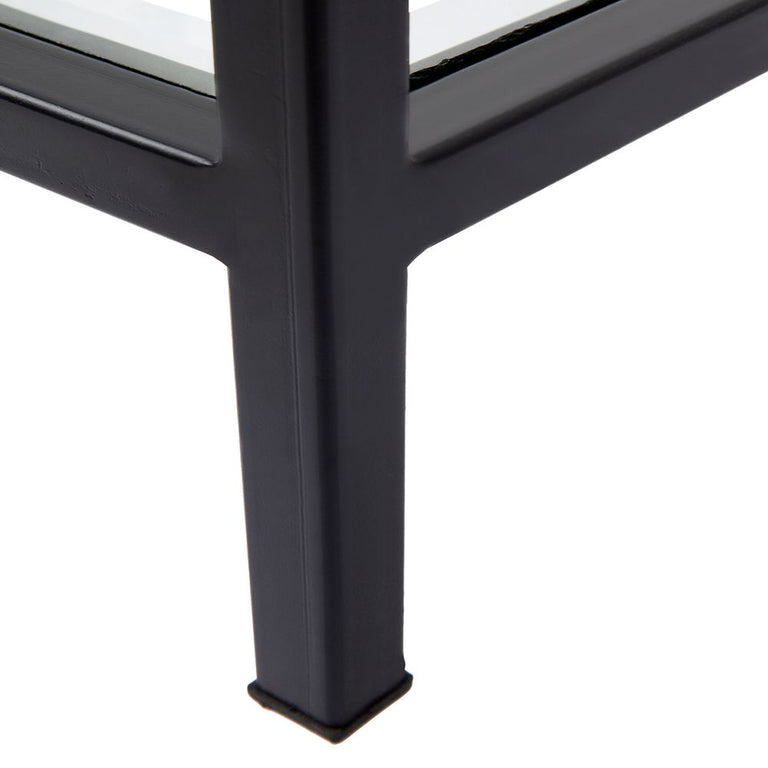 Cocktail Glass Square Side Table Black - 32411