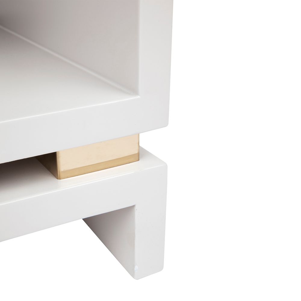Pearl Bedside Table Small Grey - 32430