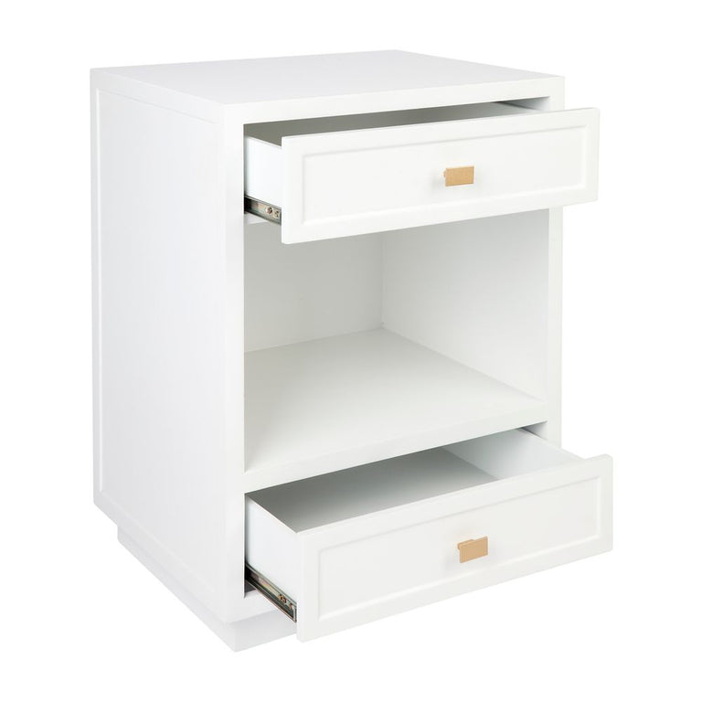 Logan Bedside Table White - 32446
