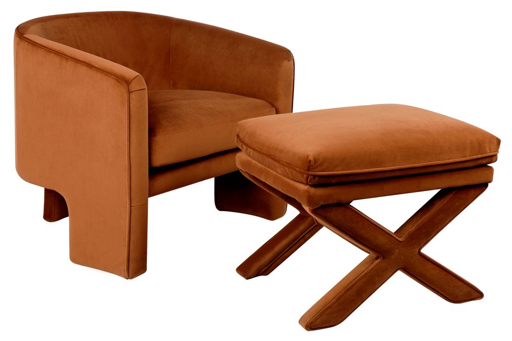 Kylie Occasional Chair Caramel Velvet - 32575