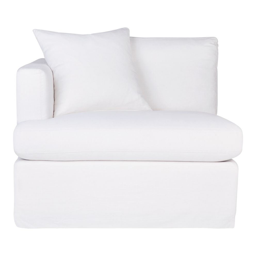 Birkshire Slip Cover Left Arm Facing Seat White Linen - 32612