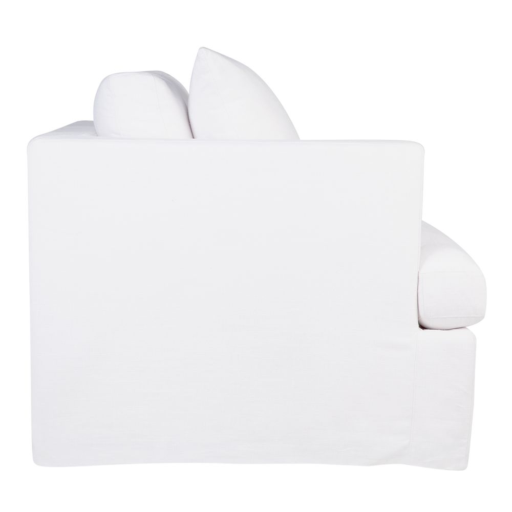 Birkshire Slip Cover Left Arm Facing Seat White Linen - 32612