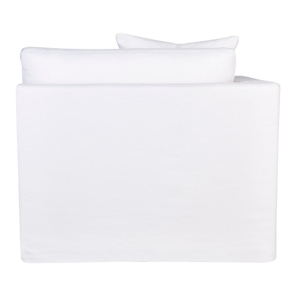 Birkshire Slip Cover Left Arm Facing Seat White Linen - 32612