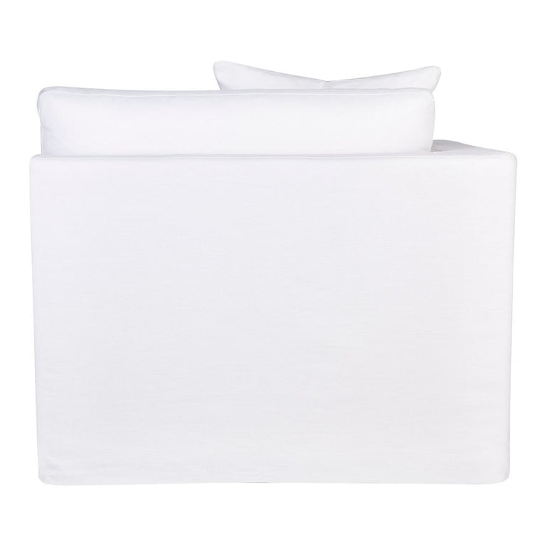 Birkshire Slip Cover Left Arm Facing Seat White Linen - 32612