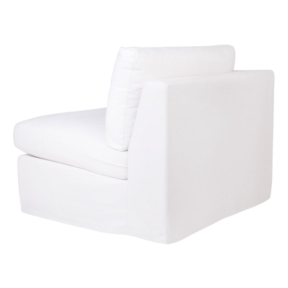 Birkshire Slip Cover Left Arm Facing Seat White Linen - 32612