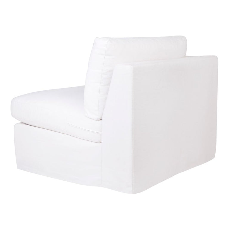 Birkshire Slip Cover Left Arm Facing Seat White Linen - 32612