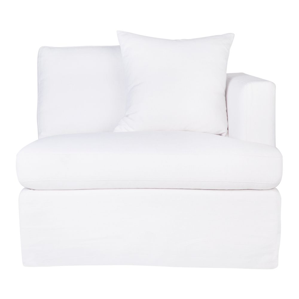 Birkshire Slip Cover Right Arm Facing Seat White Linen - 32613