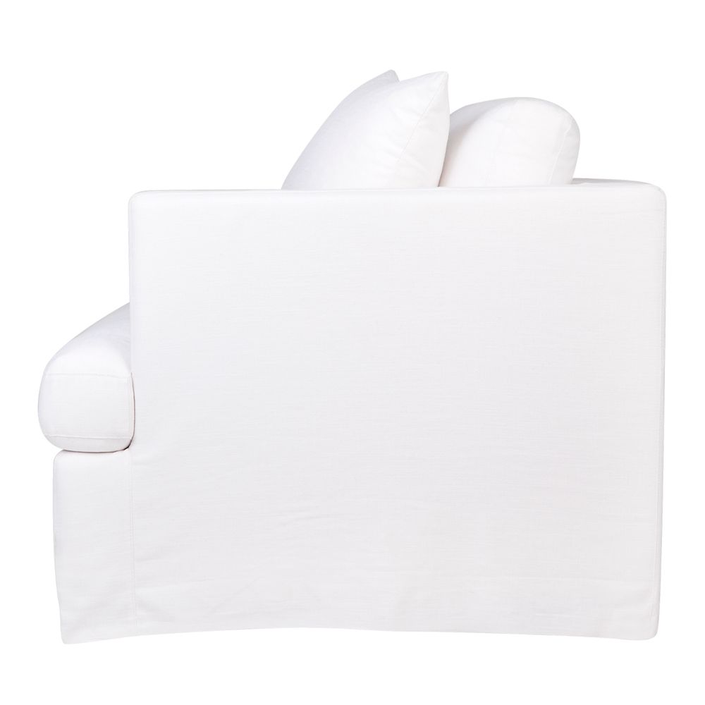 Birkshire Slip Cover Right Arm Facing Seat White Linen - 32613
