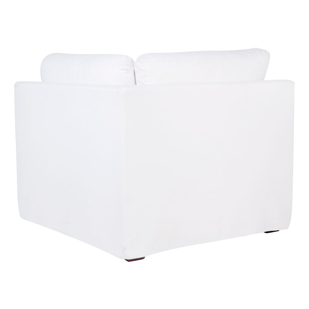 Birkshire Slip Cover Corner Seat Chair White Linen - 32614