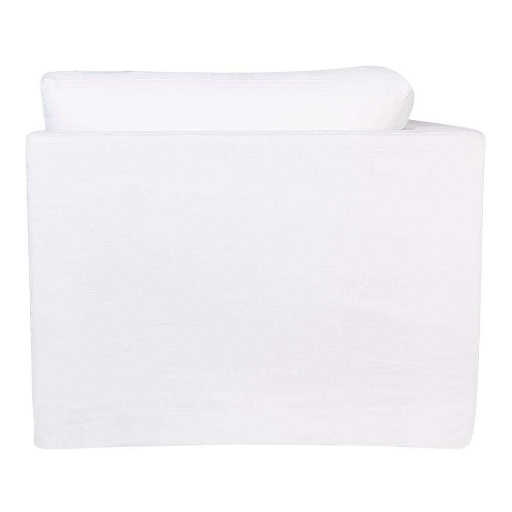 Birkshire Slip Cover Corner Seat Chair White Linen - 32614