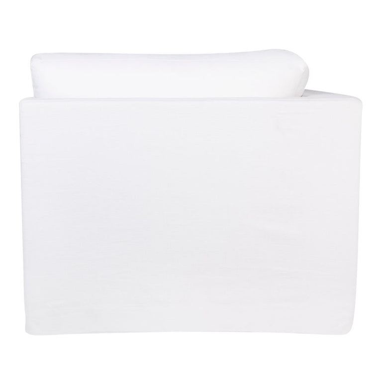 Birkshire Slip Cover Corner Seat Chair White Linen - 32614
