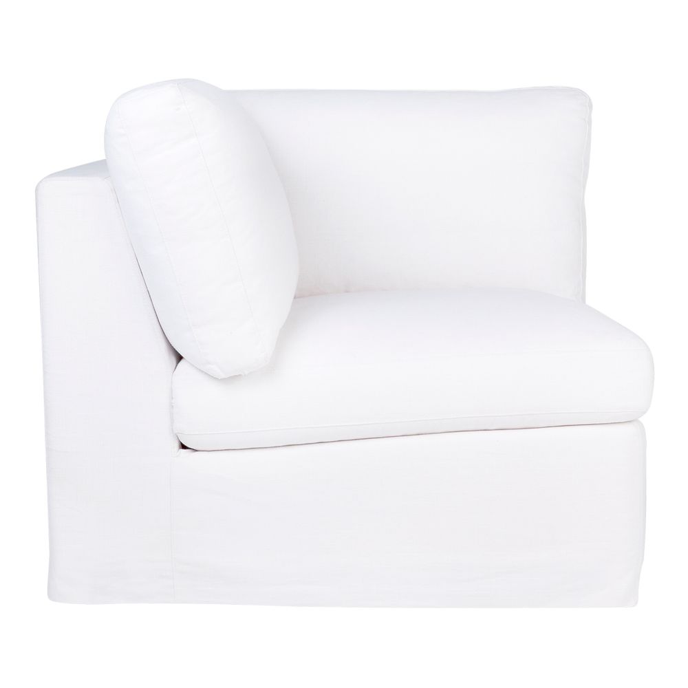 Birkshire Slip Cover Corner Seat Chair White Linen - 32614