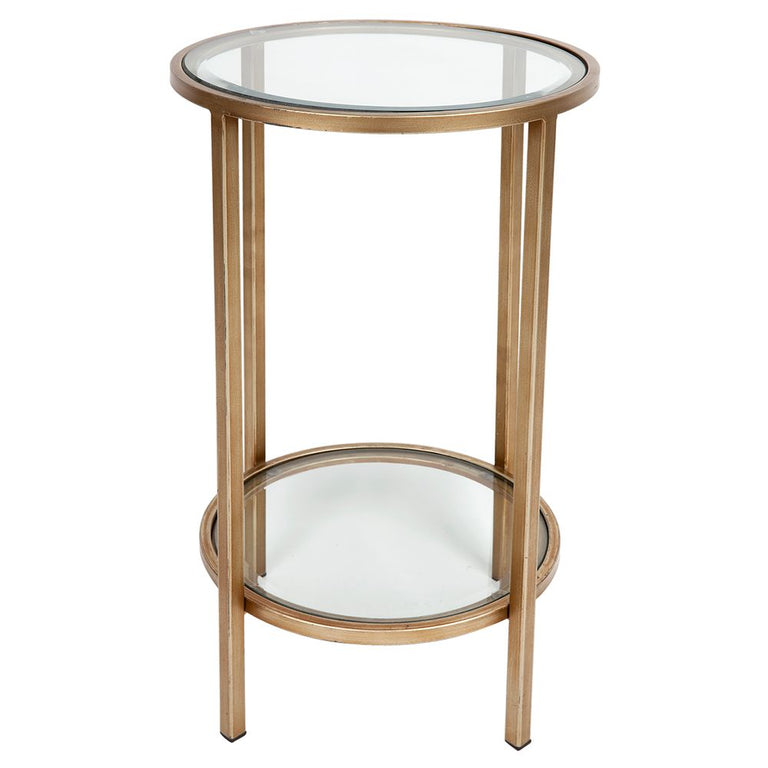 Cocktail Glass Petite Side Table Antique Gold - 32633