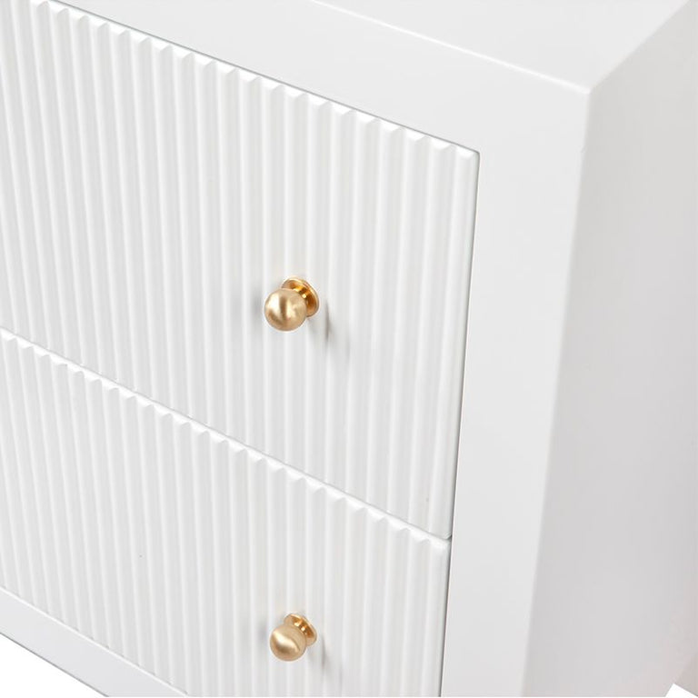 Ariana Bedside Table Small White - 32646
