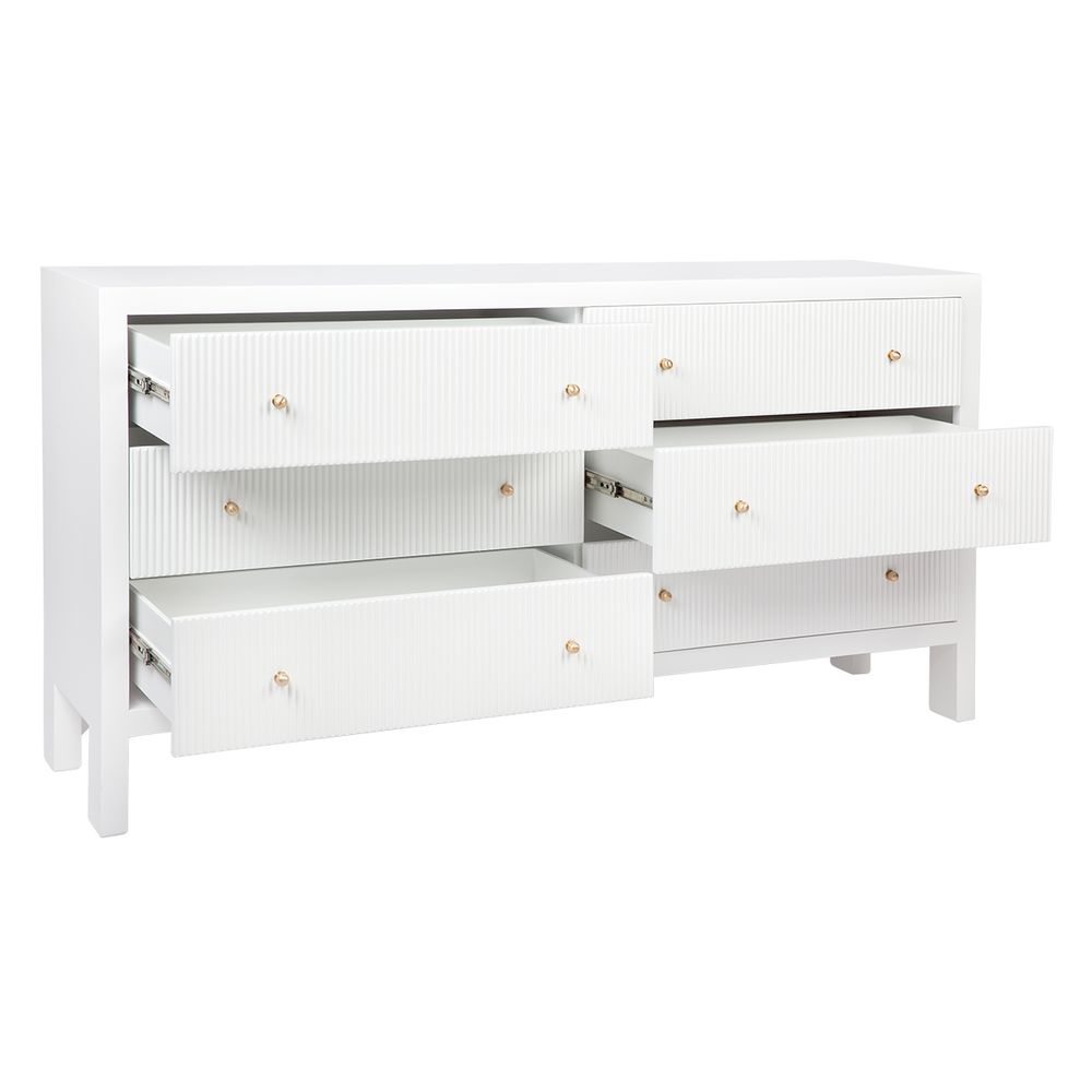 Ariana 6 Drawer Chest White - 32650