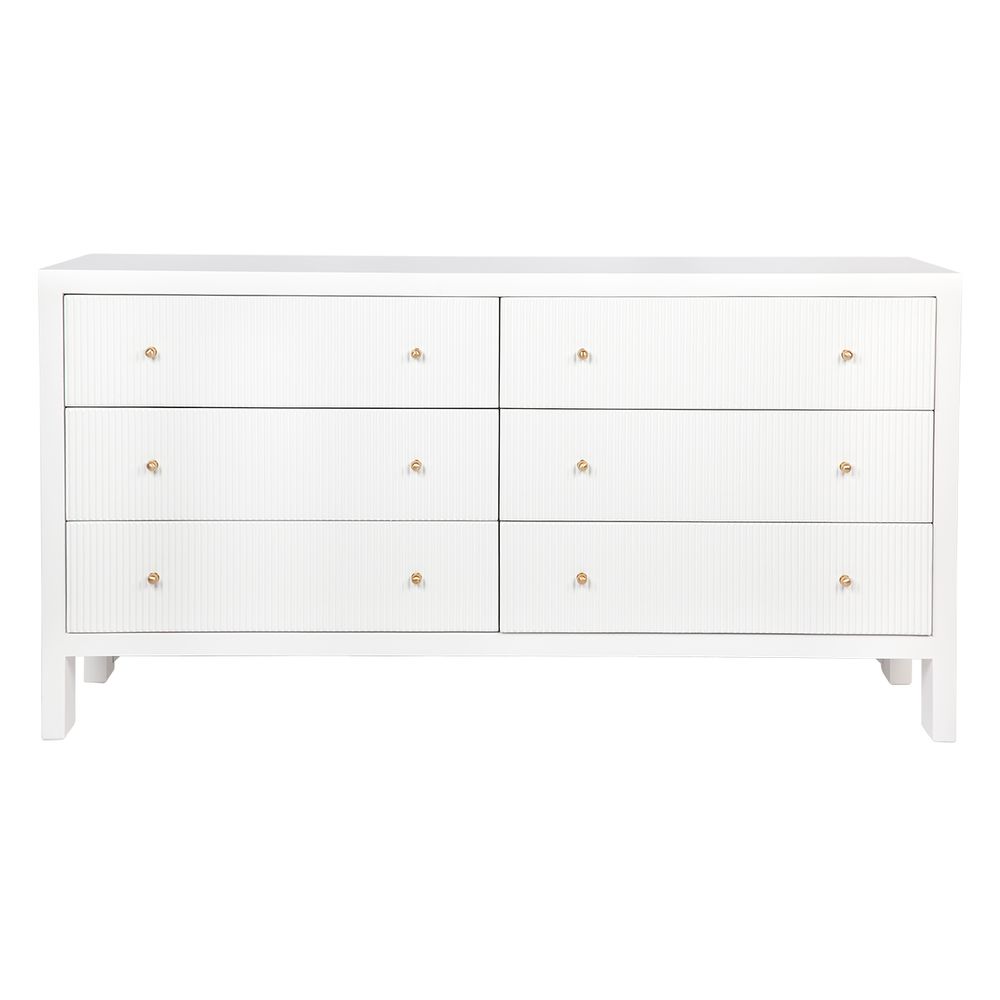 Ariana 6 Drawer Chest White - 32650