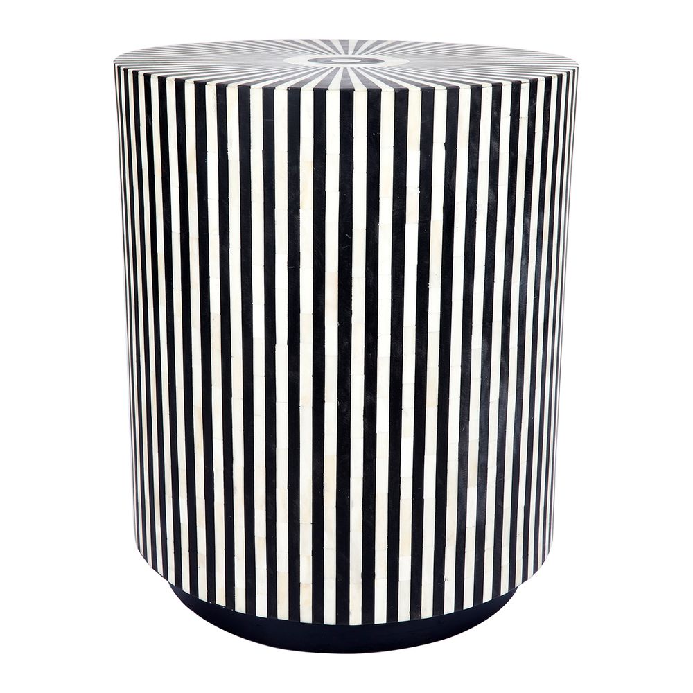 Makayla Bone Inlay Side Table Black - 32703