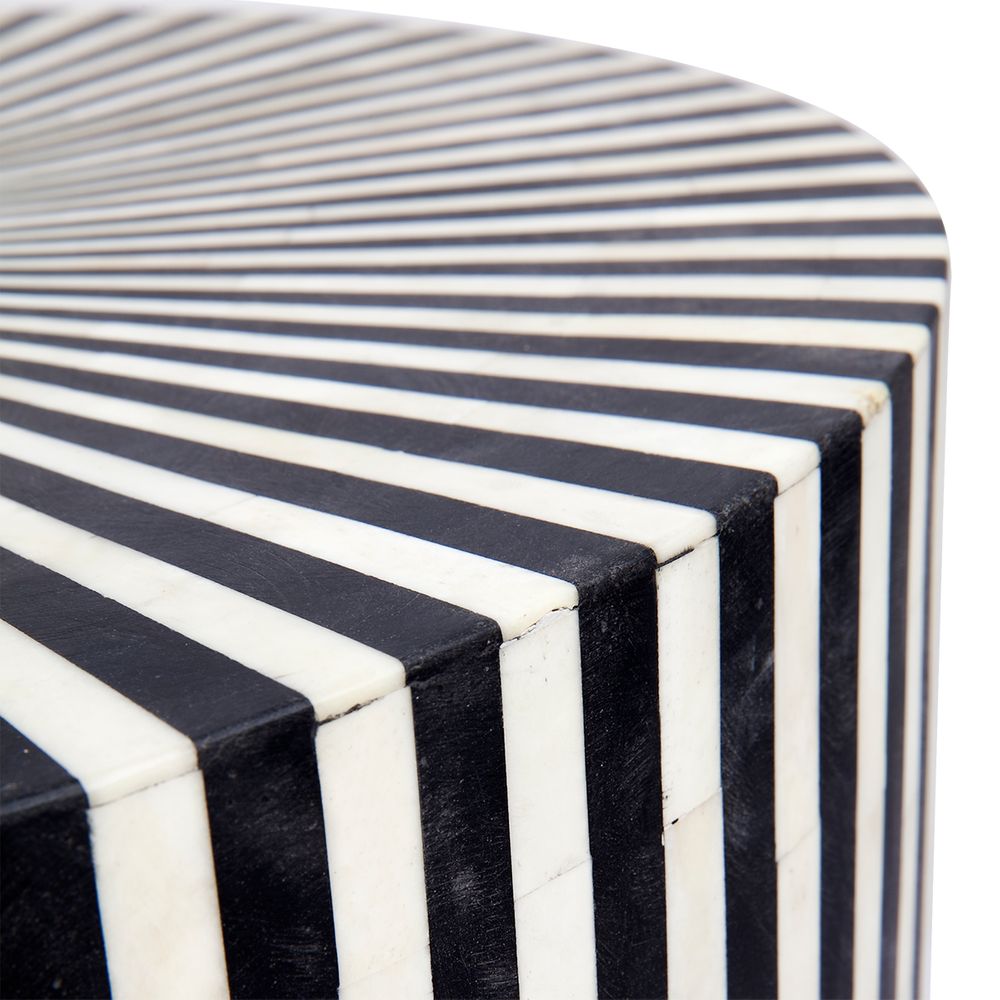 Makayla Bone Inlay Side Table Black - 32703