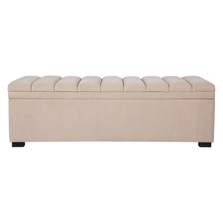 Soho Storage Bench Ottoman Nude Velvet - 32874