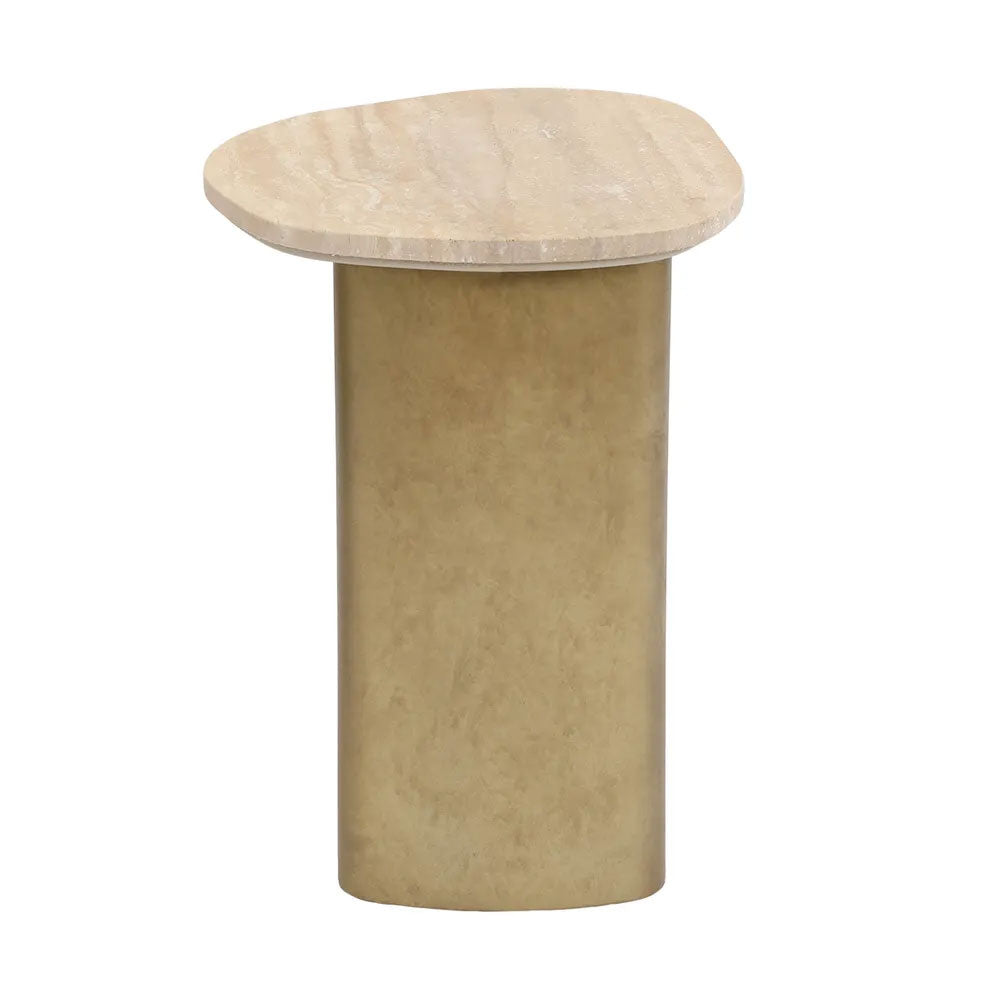 Audrey Small Side Table Travertine - 33352
