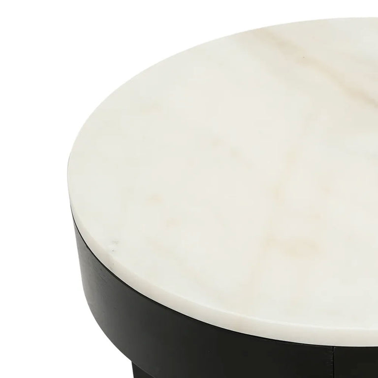 Oliver Marble Side Table Black Large - 33371