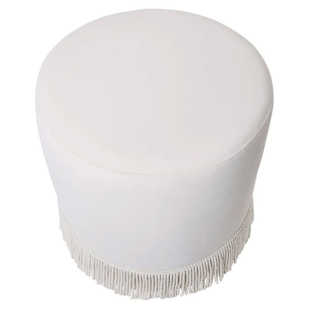 Nemi Stool Ivory Velvet - 33452