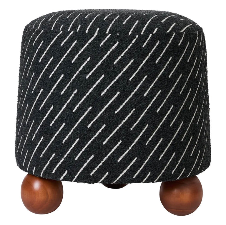 Orta Stool Black Jacquard - 33456