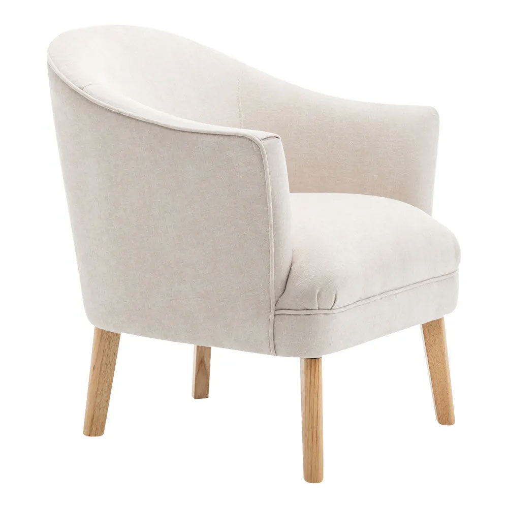 Elsa Arm Chair Cream Chenille - 33492