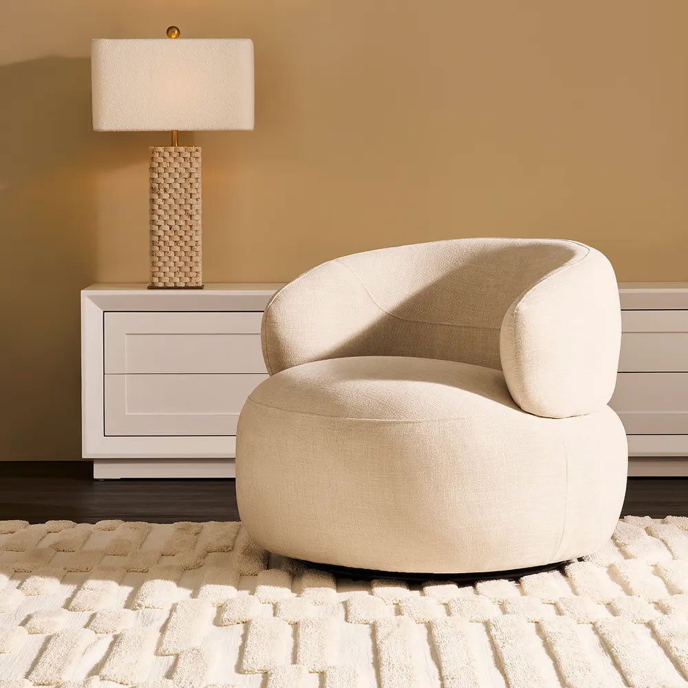 Greenwich Swivel Occasional Chair Natural Chenille - 33503
