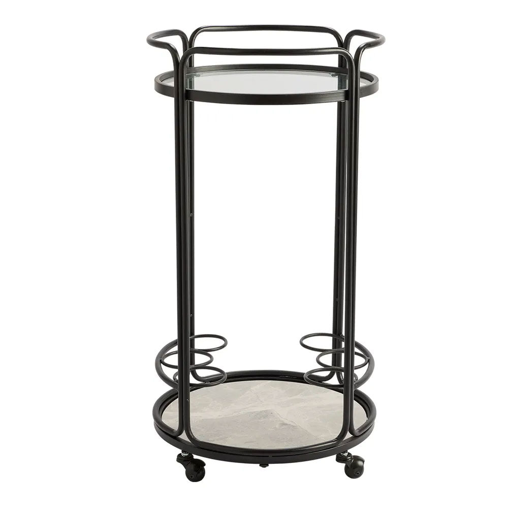 Wentworth Round Bar Cart Black - 33519