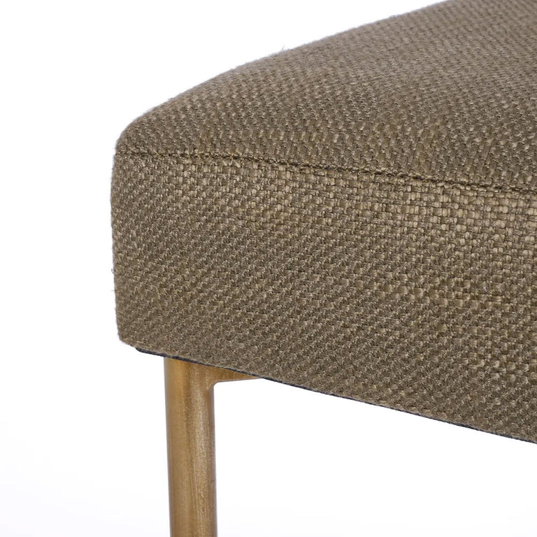 Leon Kitchen Stool Chocolate Linen - 33704