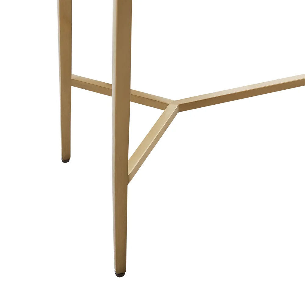 Chloe Pink Marble Console Table Large Gold - 33719