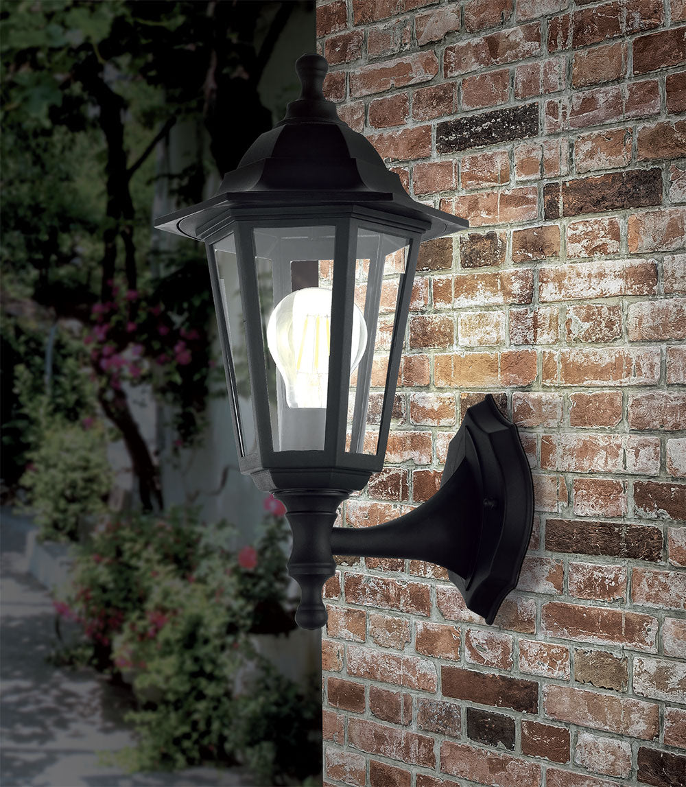 Duanera Outdoor Plastic Wall Light Black IP44 - 33776N