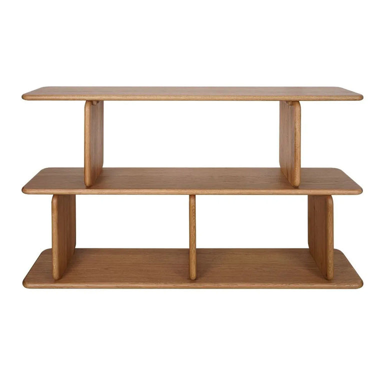 Tudor Oak Shelving Unit 2 Tier Natural - 33777