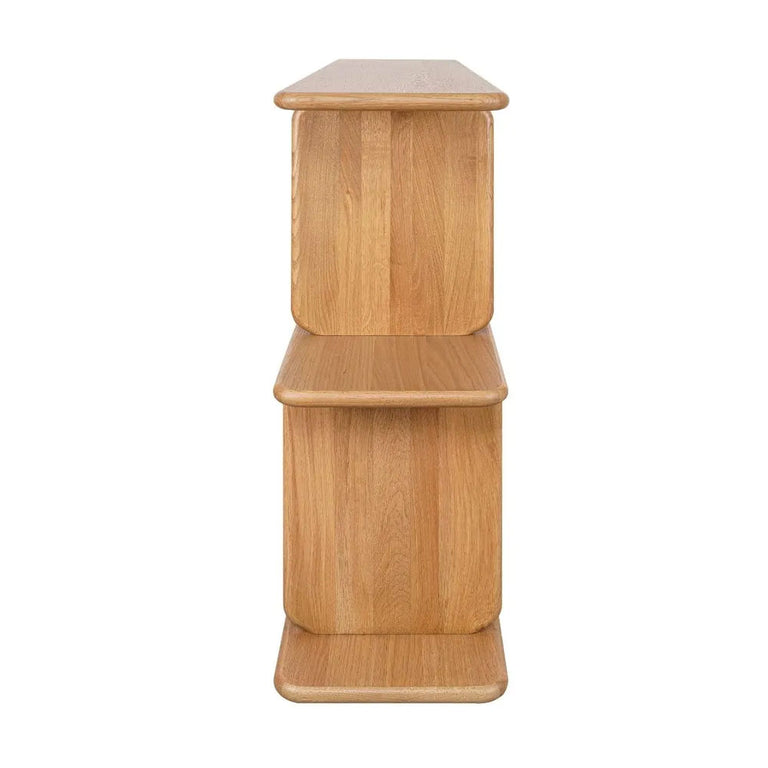 Tudor Oak Shelving Unit 2 Tier Natural - 33777