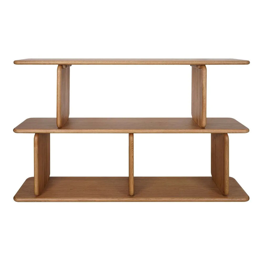 Tudor Oak Shelving Unit 2 Tier Natural - 33777
